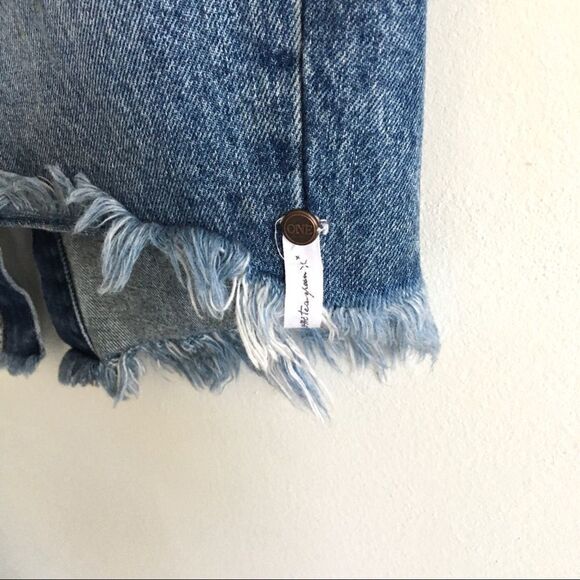 ONE TEASPOON High Waisted Denim Skirt Blue 26 - Picture 5 of 8